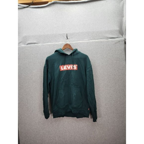 Levis Green Hoodie Mens M Relaxed Fit Cotton/Polyester - Picture 1 of 5